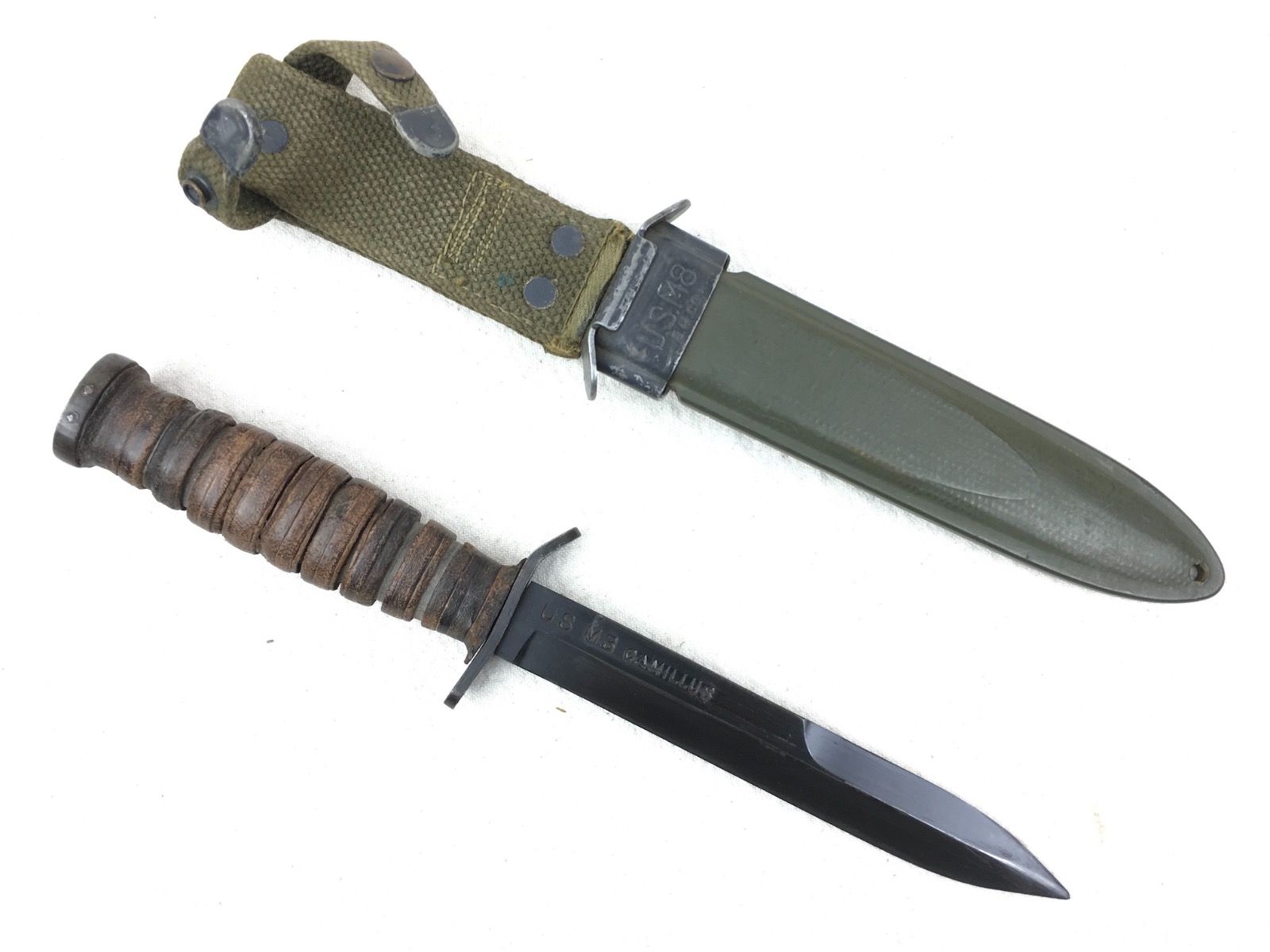SALE‼️USMC M3 U.S. M8 Combat Knife Lot - U.S. M3 FIGHTING KNIFE WITH M8 SCABBARD