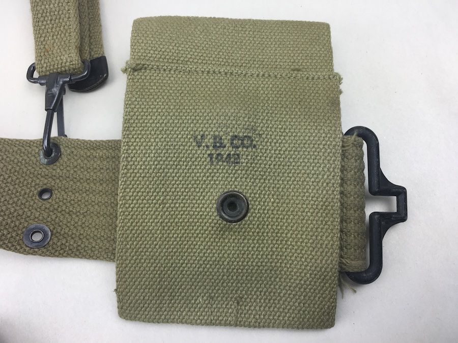 WWII US Utility belt, magazine pouch and first aid pouch