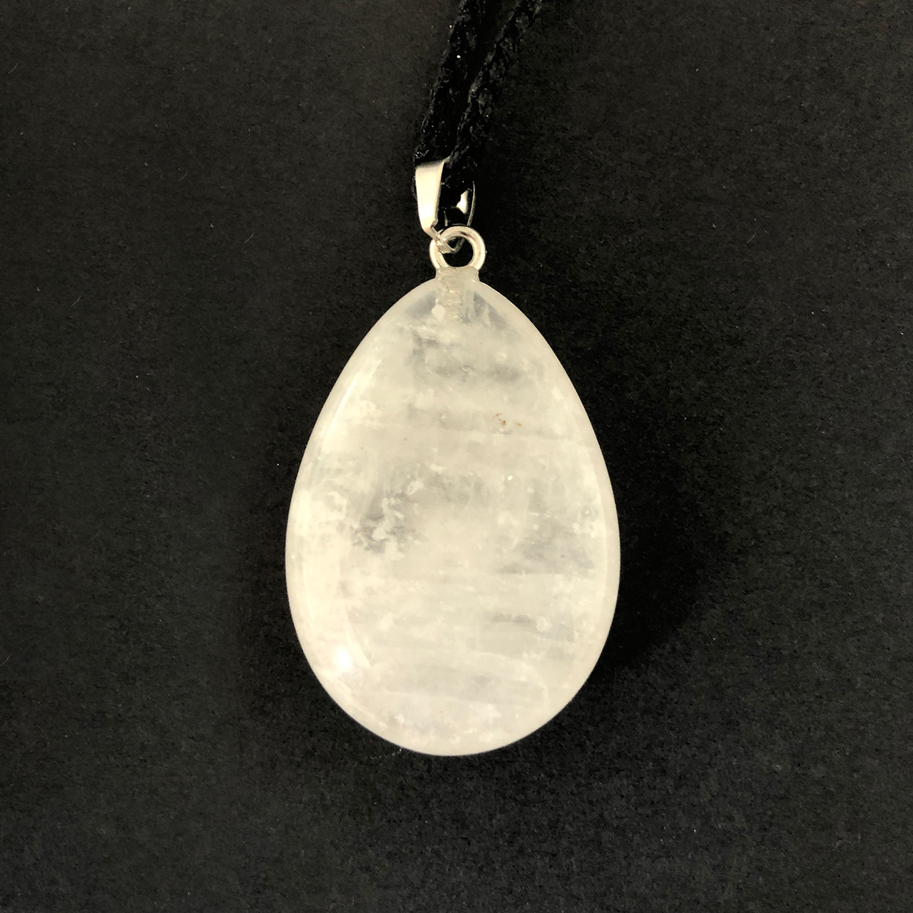 Quartz 16mm Teardrop Pendant Necklace