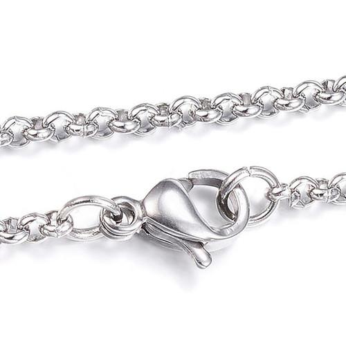 Stainless Steel Rolo Chain with Lobster Claw fastening