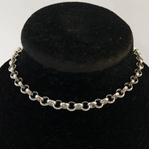 Stainless Steel (4mm, 1mm) Rolo Chain - 75cm length