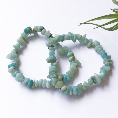 Amazonite Chip Bracelet available in XS, S, M, L & XL