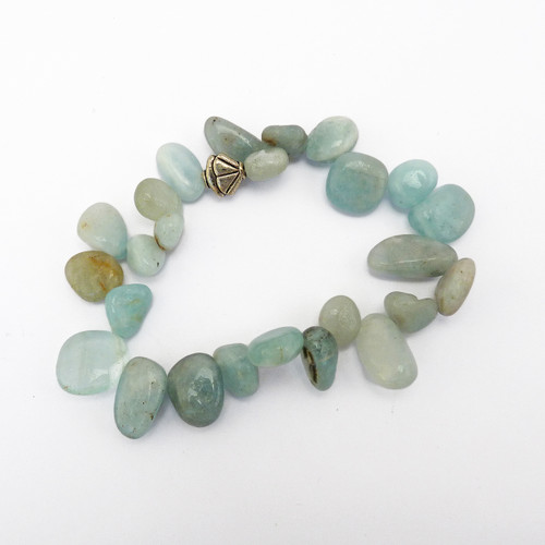 Aquamarine Crystal Nugget Bracelet Small