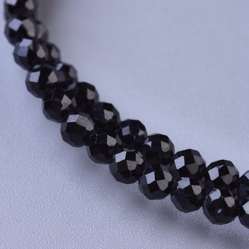 2mm Faceted Black Spinel 40cm Necklace