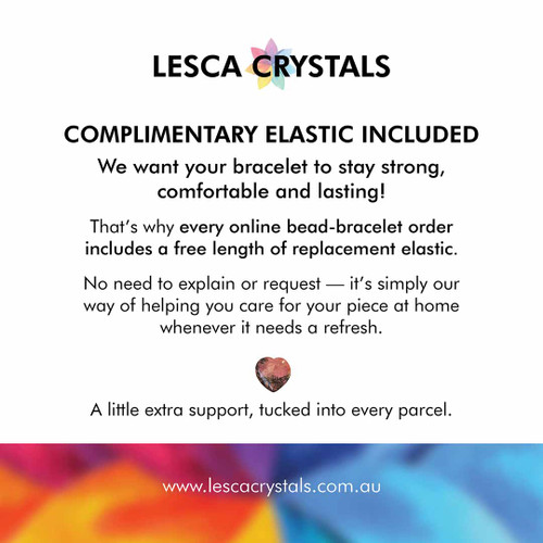 Complimentary elastic with online orders of stretch bead bracelets