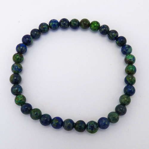 Chrysocolla Crystal Bead Bracelet 6mm