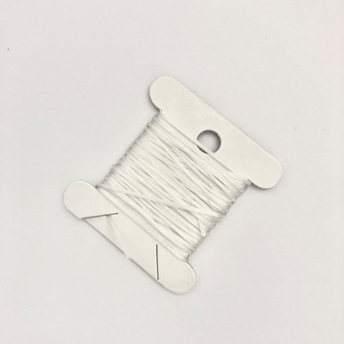 Thin White Silicon Elastic 1m spool