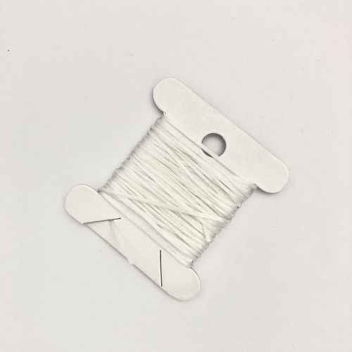 White Elastic on Carboard Bobbin Spool