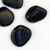 Apache Tear Obsidian 15mm Polished Tumbled Stone - on white background