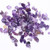 Amethyst Crystal Chips on a white background