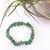 Green Aventurine Polished Chip Bracelet - with air plant and abalone shell - on a white background