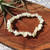 New Jade Chip bracelet on timber trivet