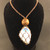 54mm Opalite Macrame Interchangeable Crystal Pouch Necklace (Brown)