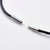 2mm Black Cowhide Leather 40cm Necklace