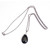 Black Obsidian 44mm Disc Pendant example on rolo chain