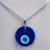 Evil Eye 30mm Lampwork Glass Disc Pendant