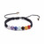 Chakra Star Cut Black Braided Cord Bracelet