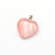 Cherry Quartz 20mm Heart Pendant on a white background