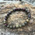 Dragon's Blood Jasper 6&8mm bead bracelet resting on rock face