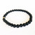 Black Onyx 6mm bead stretch bracelet - on white background