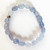 Blue Lace Agate 4-8mm pebble bead bracelet on white background