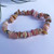 Morganite (Pink Beryl) Chip Bracelet on blue background
