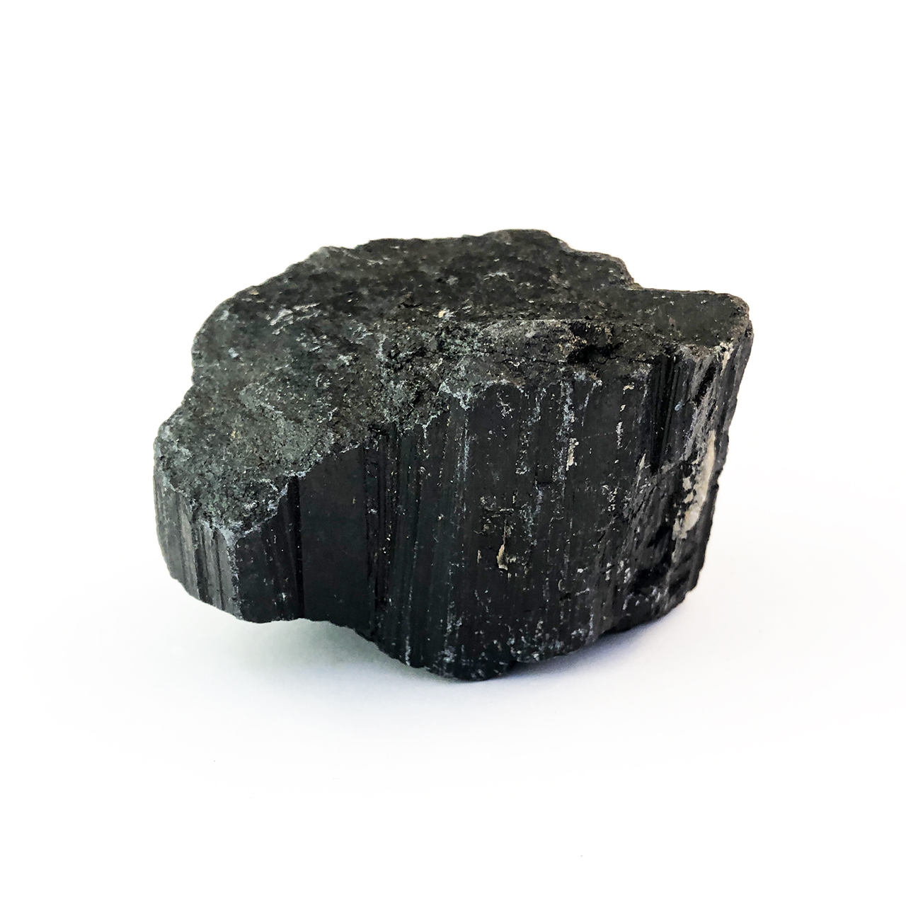 Black Tourmaline on a white background Black Tourmaline on a white background