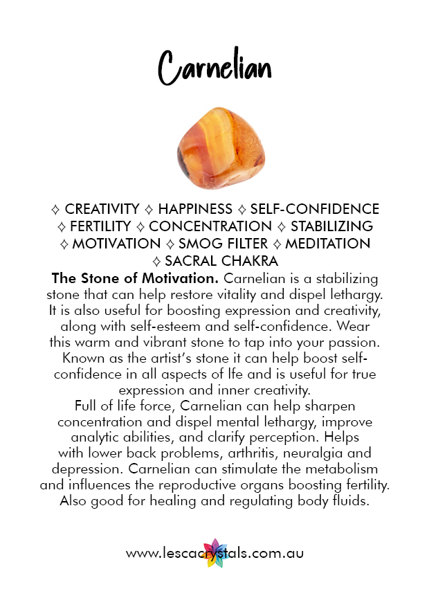 Carnelian crystal properties and benefits