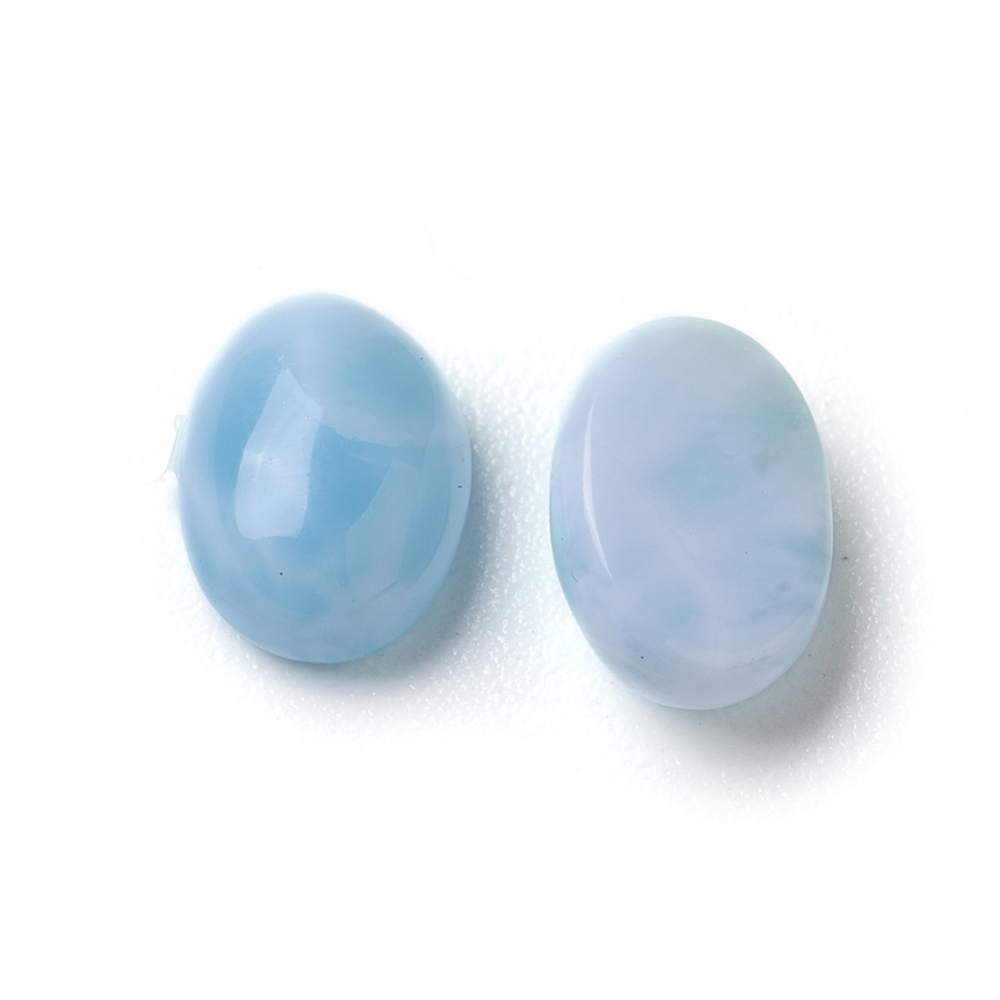 Pair of 10mm Larimar Cabochons