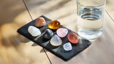 water safe crystal selection with water glass