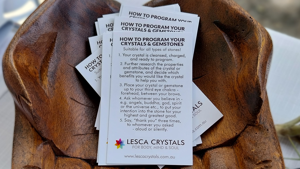 Lesca Crystals How to Program your Crystals Card