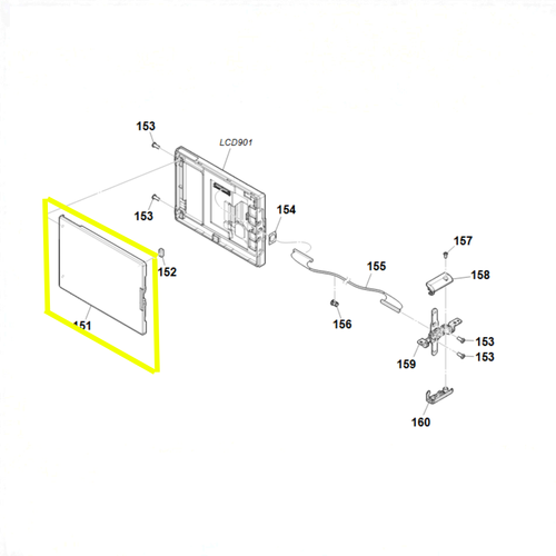 Sony A7s III ILCE-7SM3 LCD Screen Rear Cabinet Cover MU02U948A