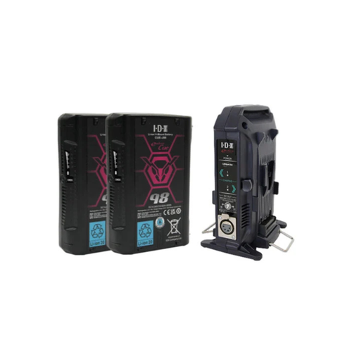 2x IDX CUE-J98 Batteries & 1x FREE VL-2X Charger
