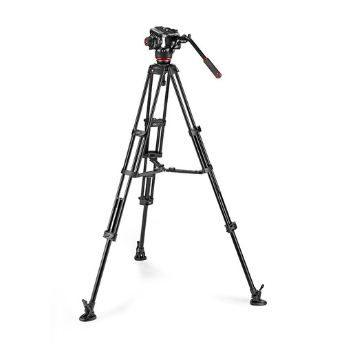 Manfrotto 504X Fluid Video Head with Alu Twin Leg Tripod MS MVK504XTWINMA Manfrotto 504X Fluid Video Head with Alu Twin Leg Tripod MS MVK504XTWINMA