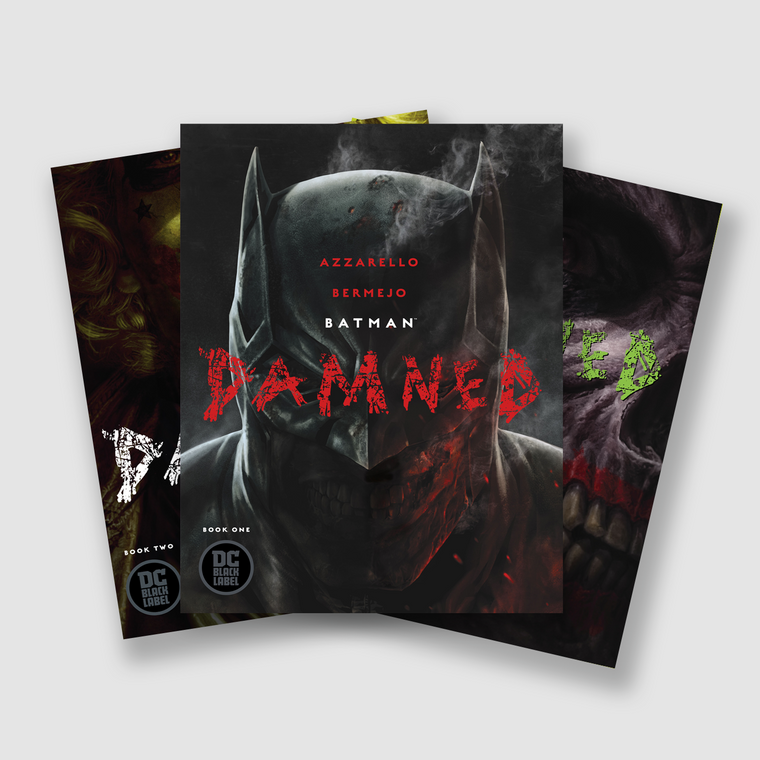 BATMAN DAMNED COMPLETE THREE PART COMIC SET COVER SET A