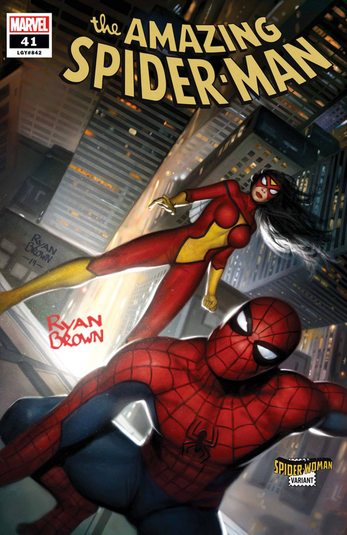 AMAZING SPIDER-MAN #41 RYAN BROWN SPIDER-WOMAN VARIANT SIGNED