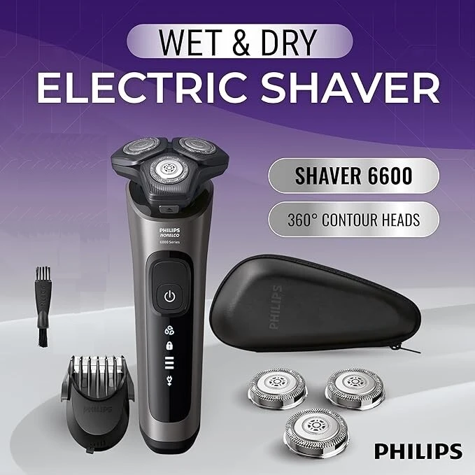 Philips Norelco s6600  Wet and Dry electric Shaver bonuus pack!