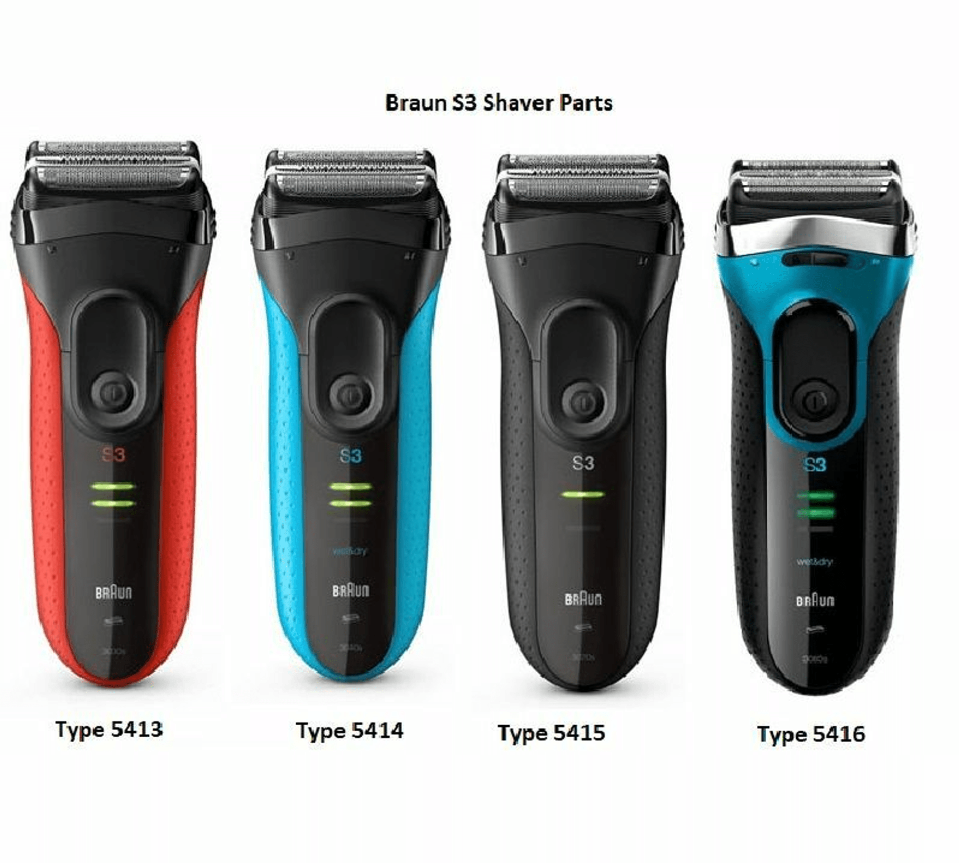 Braun Series 3 and S3 Shaver Parts