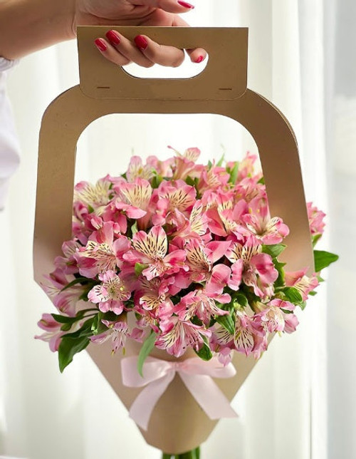 Alstroemeria Flower Bunch آلستر بنفش, گلبهی ، صورتی شاخه بریده