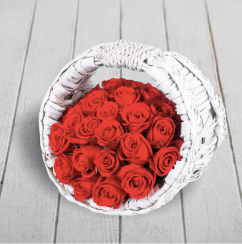 Basket of roses of love   سبد گل رز عشق خاص