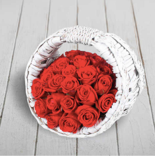 Basket of roses of love  سبد گل رز عشق