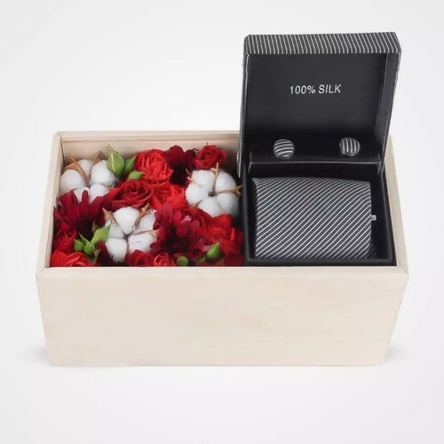 Abtin Flower and Necktie Box باکس چوبی گل و کراوات آبتین