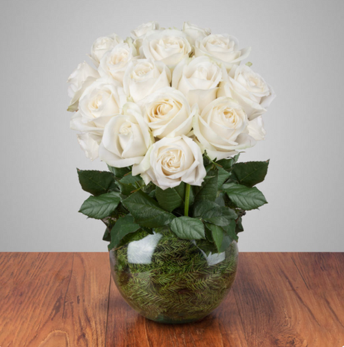 White Rose Vase گلدان گل رز سفید