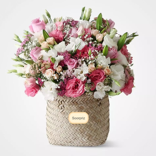 Katrin Flower Basket سبد گل حصیری کاترین