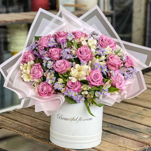 Sanaz Pink Rose Box باکس گل رز صورتی ساناز