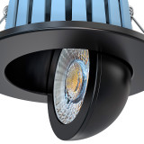 Spa EDEN LED Tiltable Fire Rated Downlight 7W Dimmable Tri-Colour CCT 60° Black Image 2