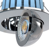 Spa EDEN LED Tiltable Fire Rated Downlight 7W Dimmable Tri-Colour CCT 60° Chrome Image 2