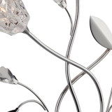 Firstlight Cindy Flower and Leaf Style 3-Light Wall Light in Chrome and Clear Glass 2