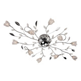 Firstlight Cindy 10-Light Flush Ceiling Light Clear in Chrome