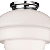 Firstlight Art Deco Classic 1930's Style Acorn Flush Ceiling Light in Chrome and Milky White Glass 2